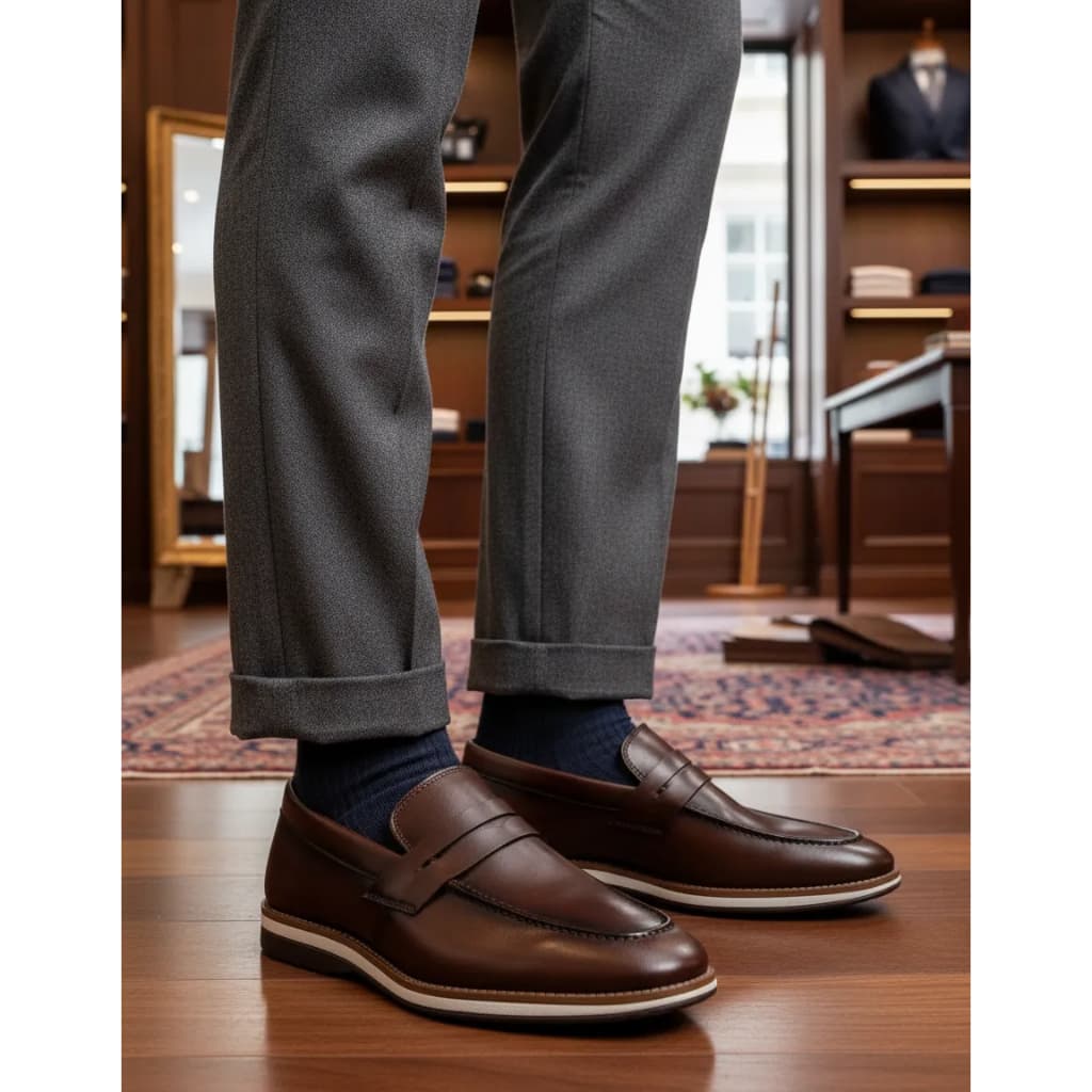 Sapato Masculino Mocassim Social Milan Moderno Versátil Social Casamento Trabalho Igreja