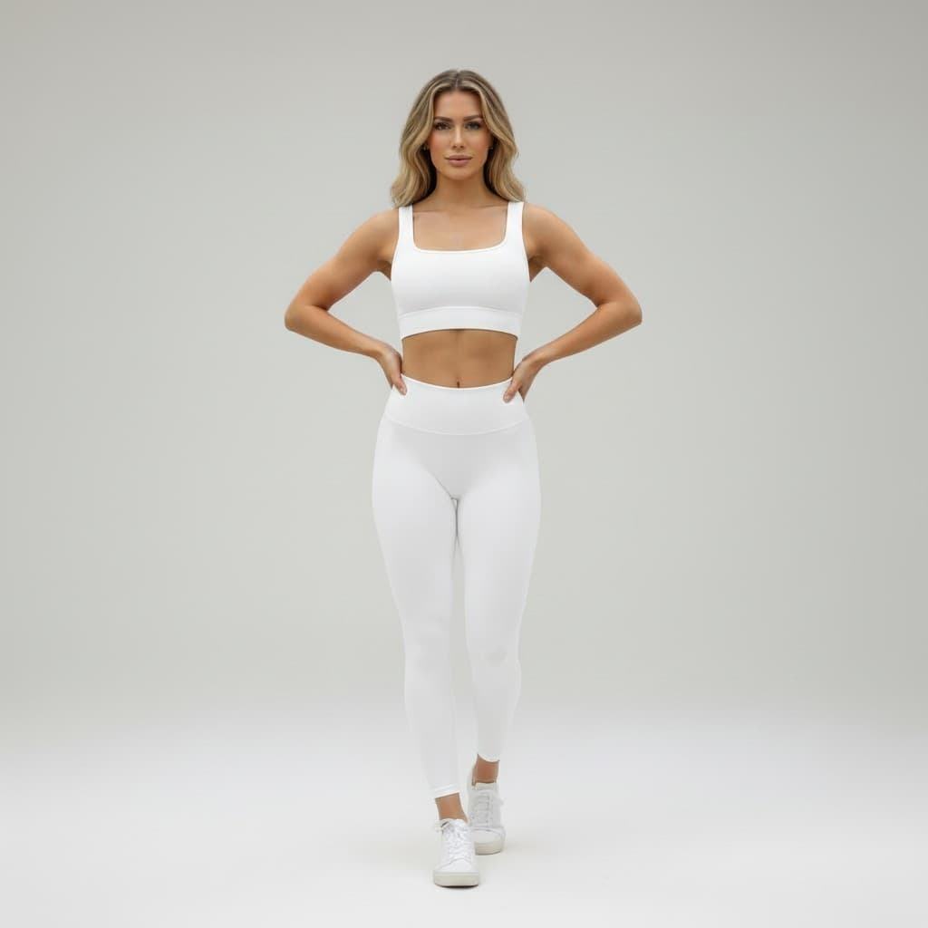 Conjunto Academia Fitness Calça Legging Grossa Roupa De Ginástica sem transparencia com compressao