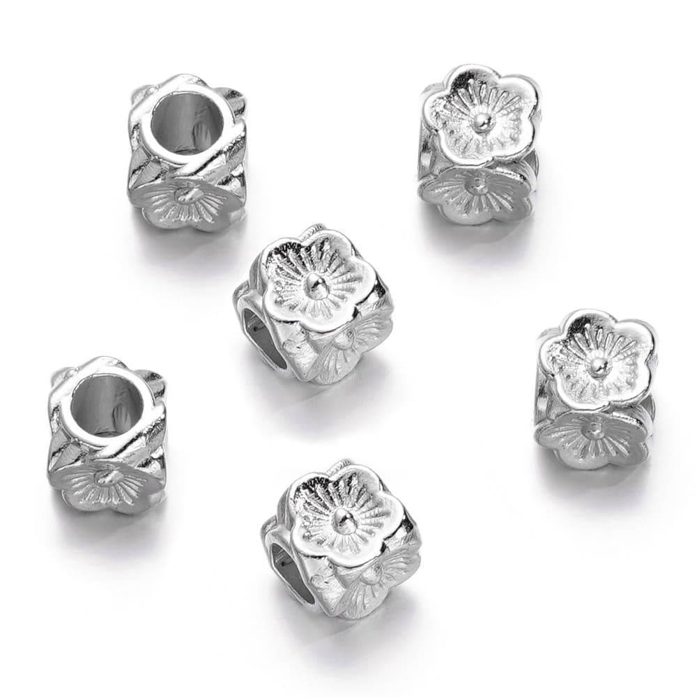 Kit 50 Entremeios Separadores Prata Envelhecida Metal para Pulseira Colar Bijuteria Artesanato