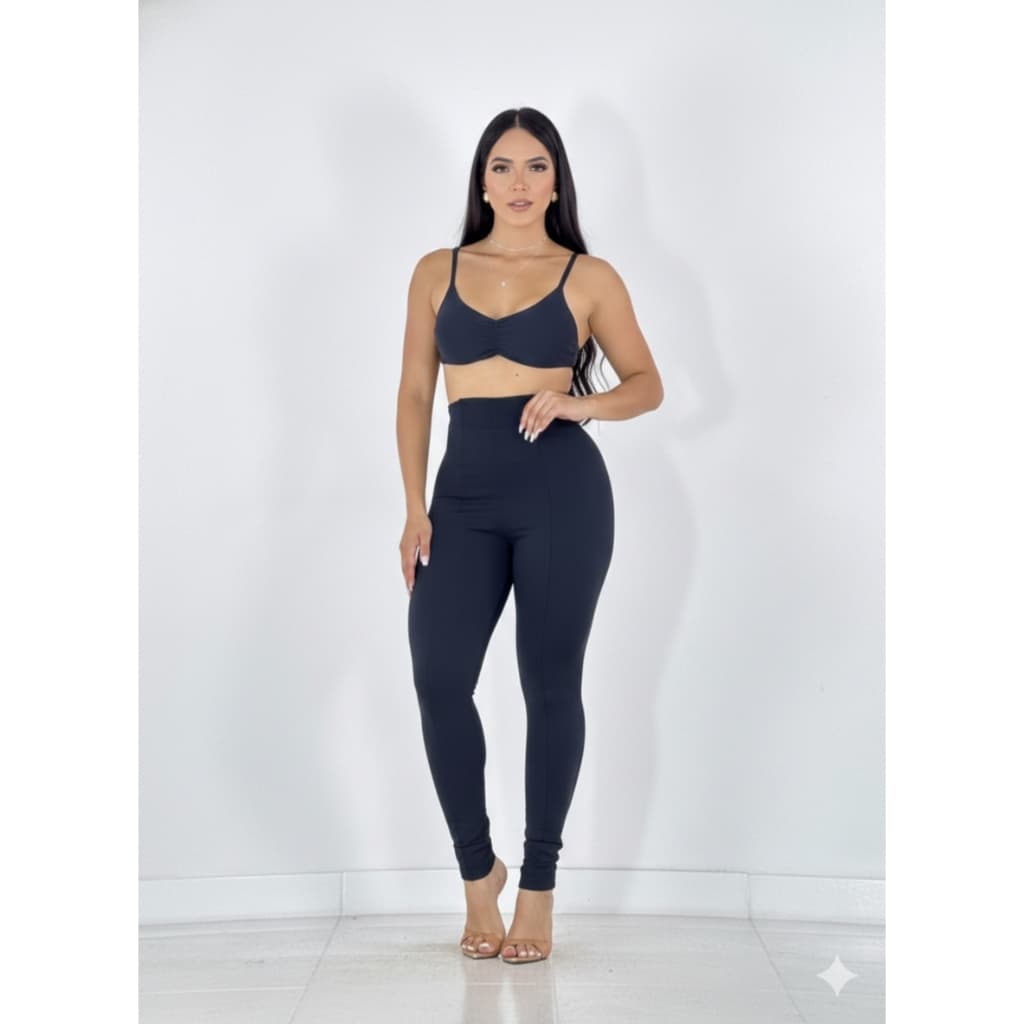Conjunto Flanelado Feminino Moda Inverno Calça + Top Flanelado