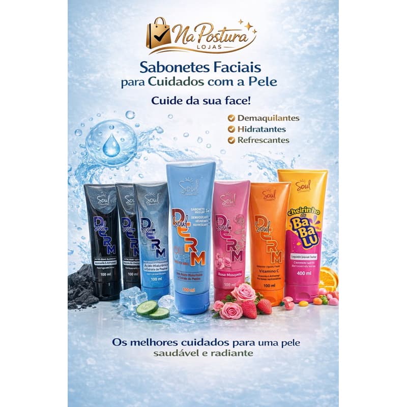Kit Sabonetes Faciais Soul – Limpeza, Hidratação e Cuidado Completo para Sua Pele
