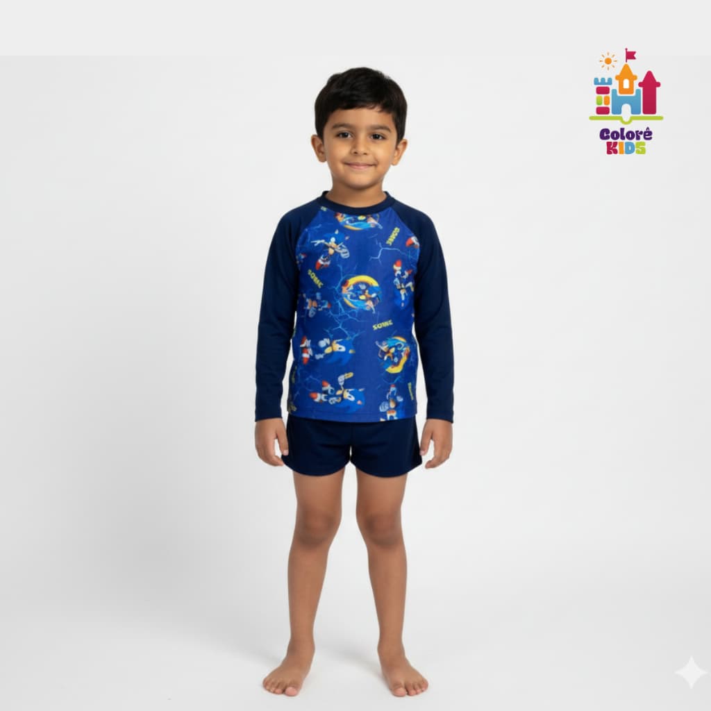 Conjunto UV Infantil do Sonic Estampado