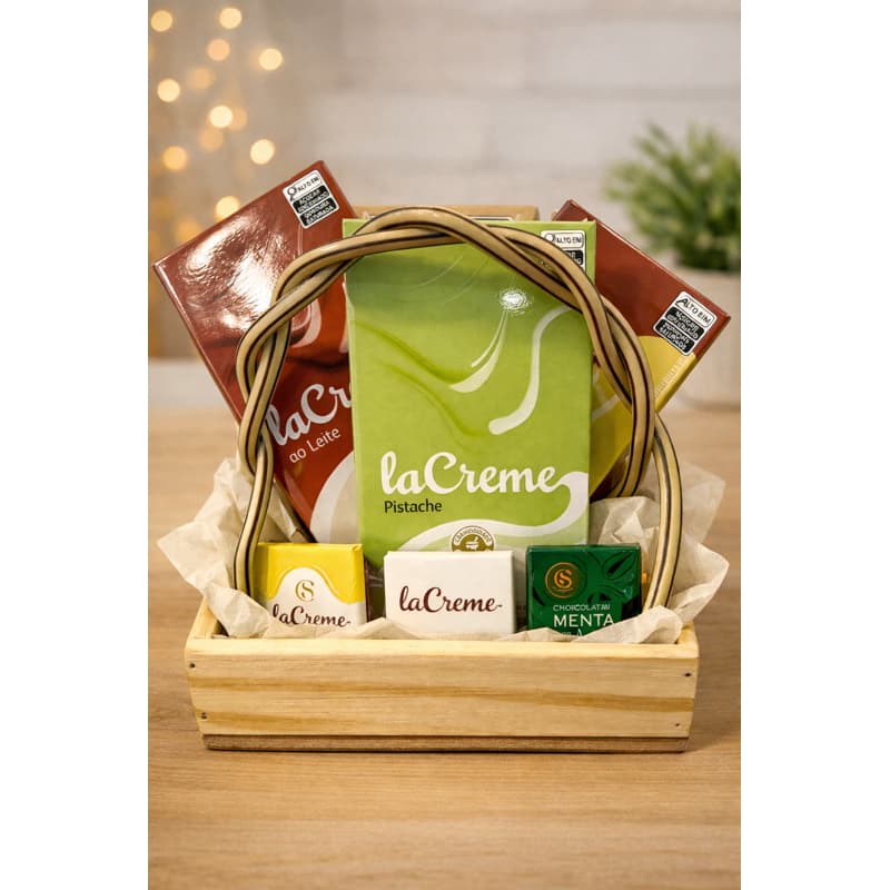 Kit 5/10 Cestas Madeira fundo MDF 15 cm Alça Dupla Presente Decoração