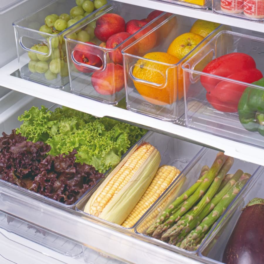 Organizador Geladeira Cozinha Despensa Armário Plasutil Transparente Multiuso BPA Free