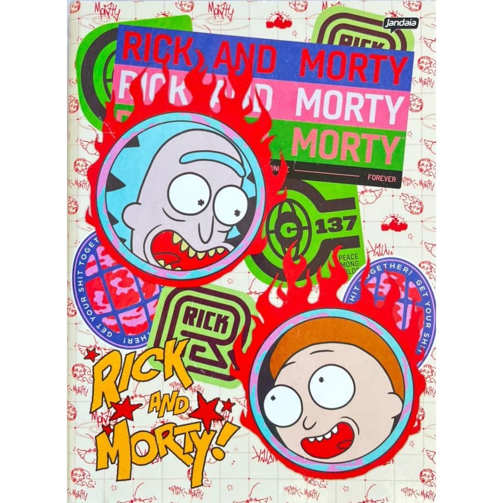 Caderno Brochurao Personagens Rick and Morty 80 folhas