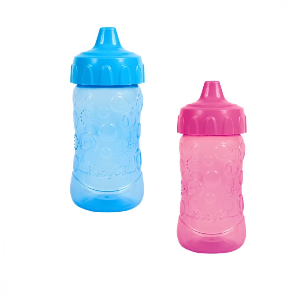 Copo de Treinamento para Bebê 6m+ BabyGo Rosa e Azul 210ml