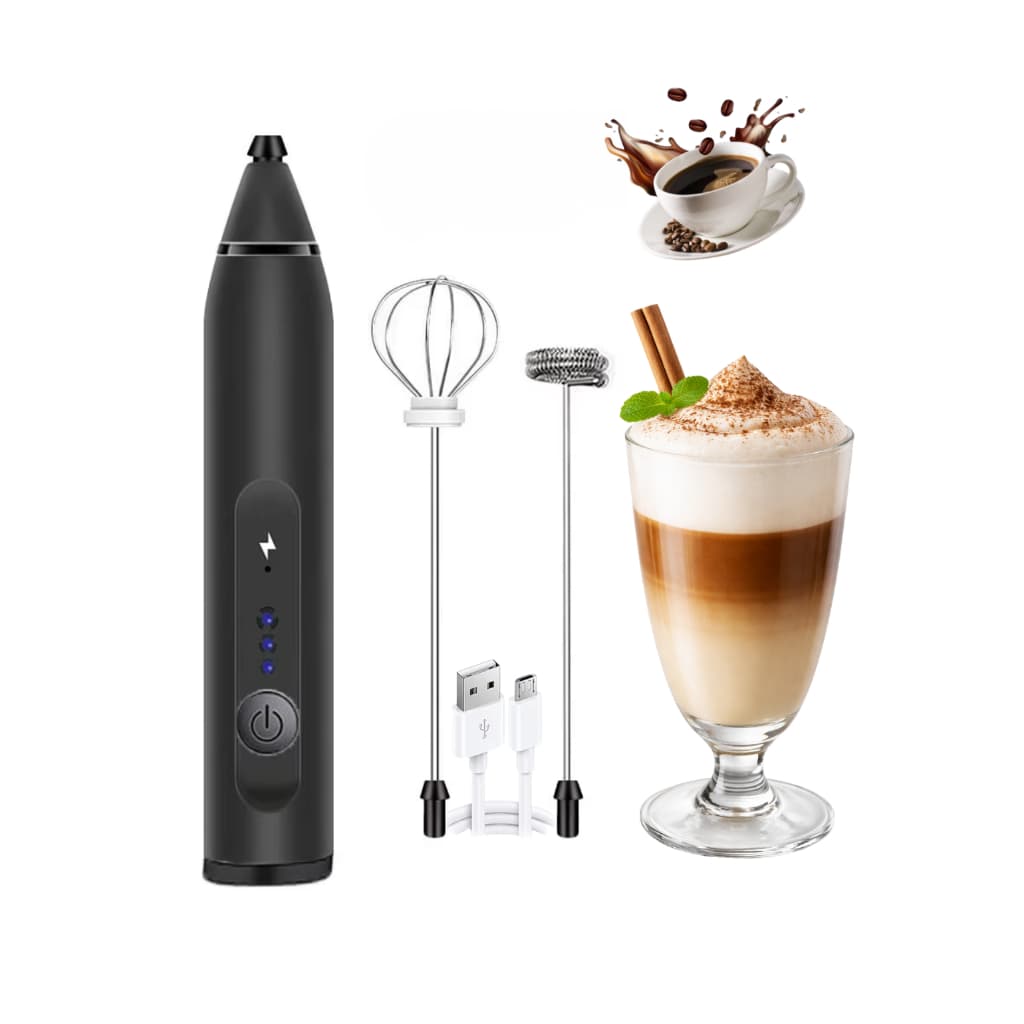 Mini mixer elétrico portátil para bater claras leite e café prático fácil de usar, ideal para cozinha doméstica