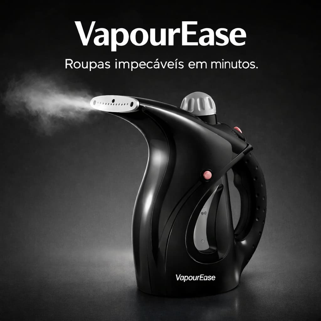 Passadeira a Vapor Portátil VapourEase™ | Substitui Ferro de Passar | Perfeita para Todos os Tecidos e Roupas Delicadas.