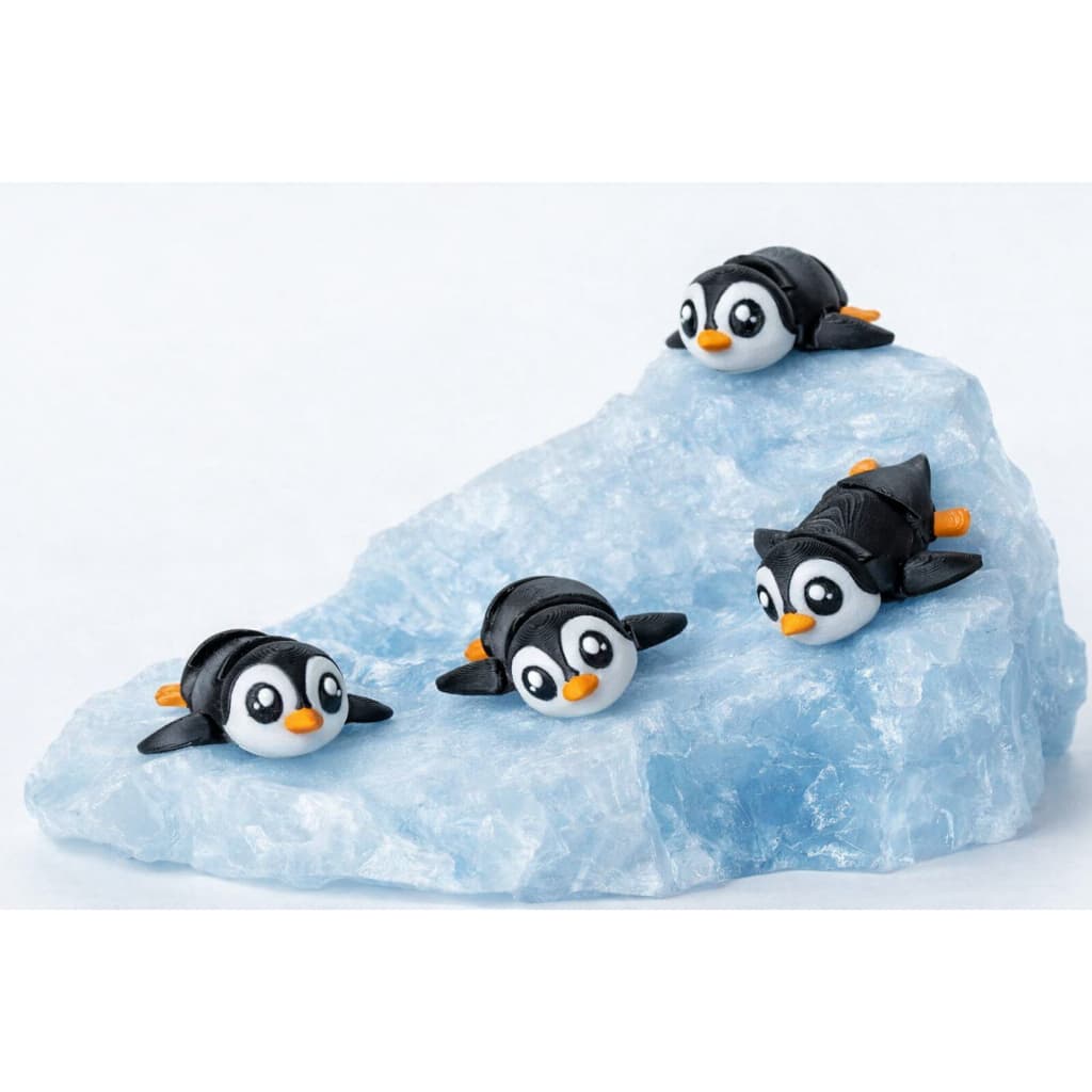 Chaveiro Pinguim Flexível Super Fofo - Para Mochila, Bolsa e Chaves