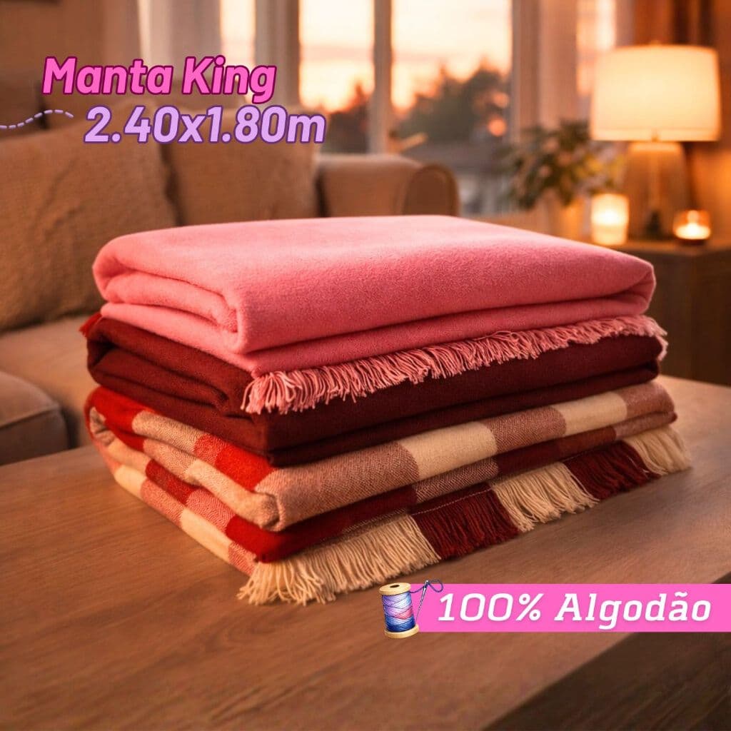 Manta Para Sofá King Gigante 2,40m x 1,80m Protetora Capa De Sofá