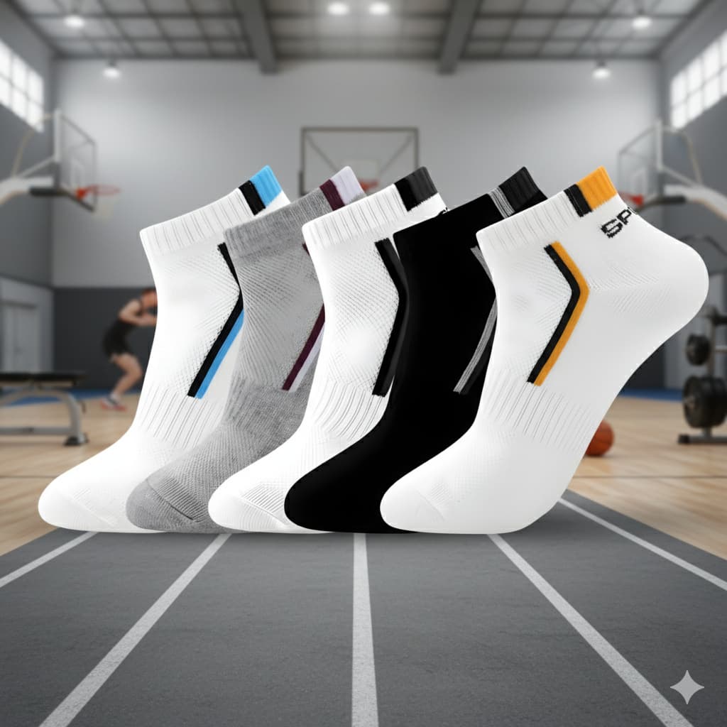 Meias Meia Soquete Masculina Resistente Tamanho Único 38 a 43 Sport Estampada Lisa Colorida 1, 3, 6, 9 ou 12 Pares