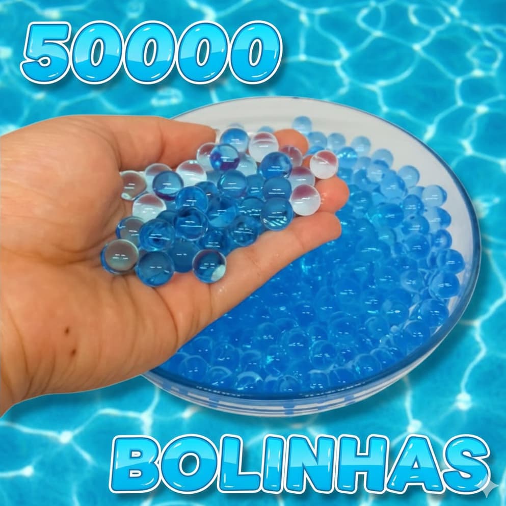 50000/50 Mil Bolinha De Gel 7mm Cresce Na Água Para Arminha Orbeez Envio Imediato