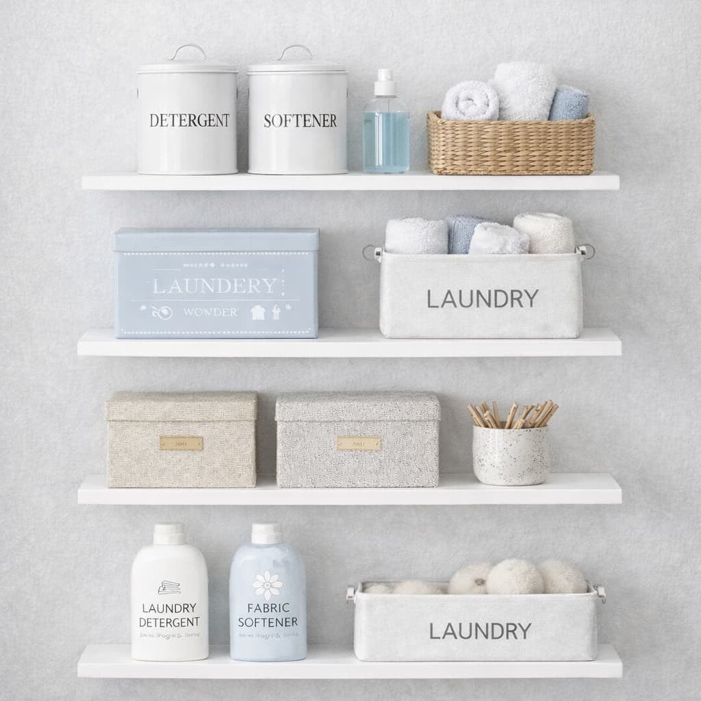 Kit 4 Prateleiras Madeira Branca Multiuso Espaço Pequeno Decoração Quarto Sala Cozinha Lavanderia
