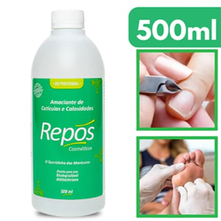 Repos Amaciante de Cutícula e Calosidade 500ml - Amolecedor de Cutícula Repos