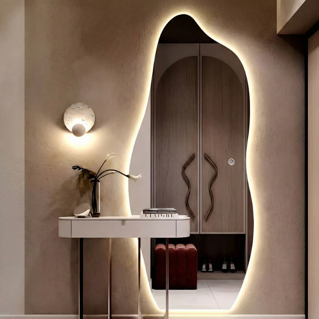 Espelho Lopazzi Orgânico Com Led Touch 170x70cm Corpo Inteiro Grande Quente/Frio Pinterest Decoração