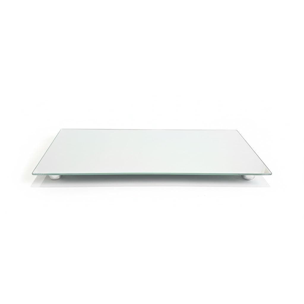 Bandeja espelhada decorativa  30x15cm com pé cromado festa banheiro Decoração Lavabo Sala Mesa