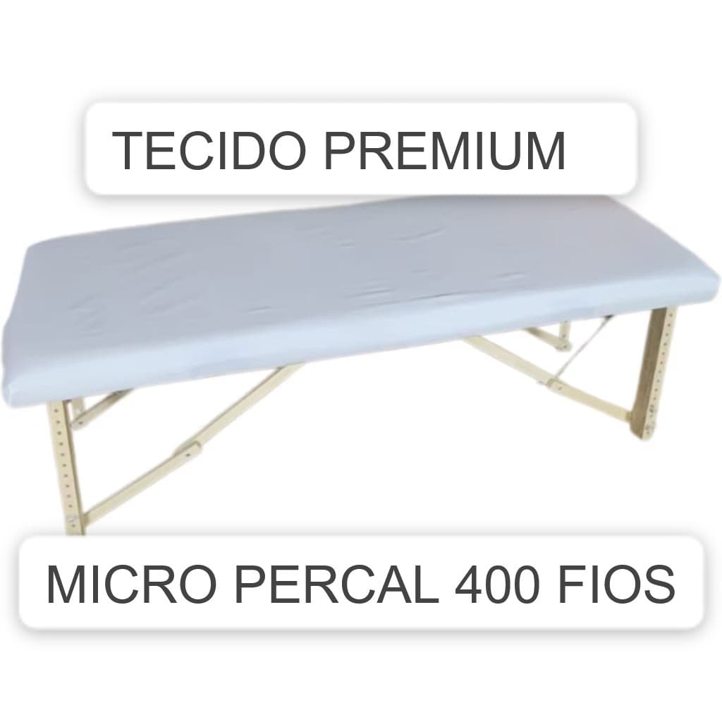 5 peças (Compre 4 ganhe 1) Lençol tecido micro percal 400 fios com  (BAINHA)  maca hospitalar