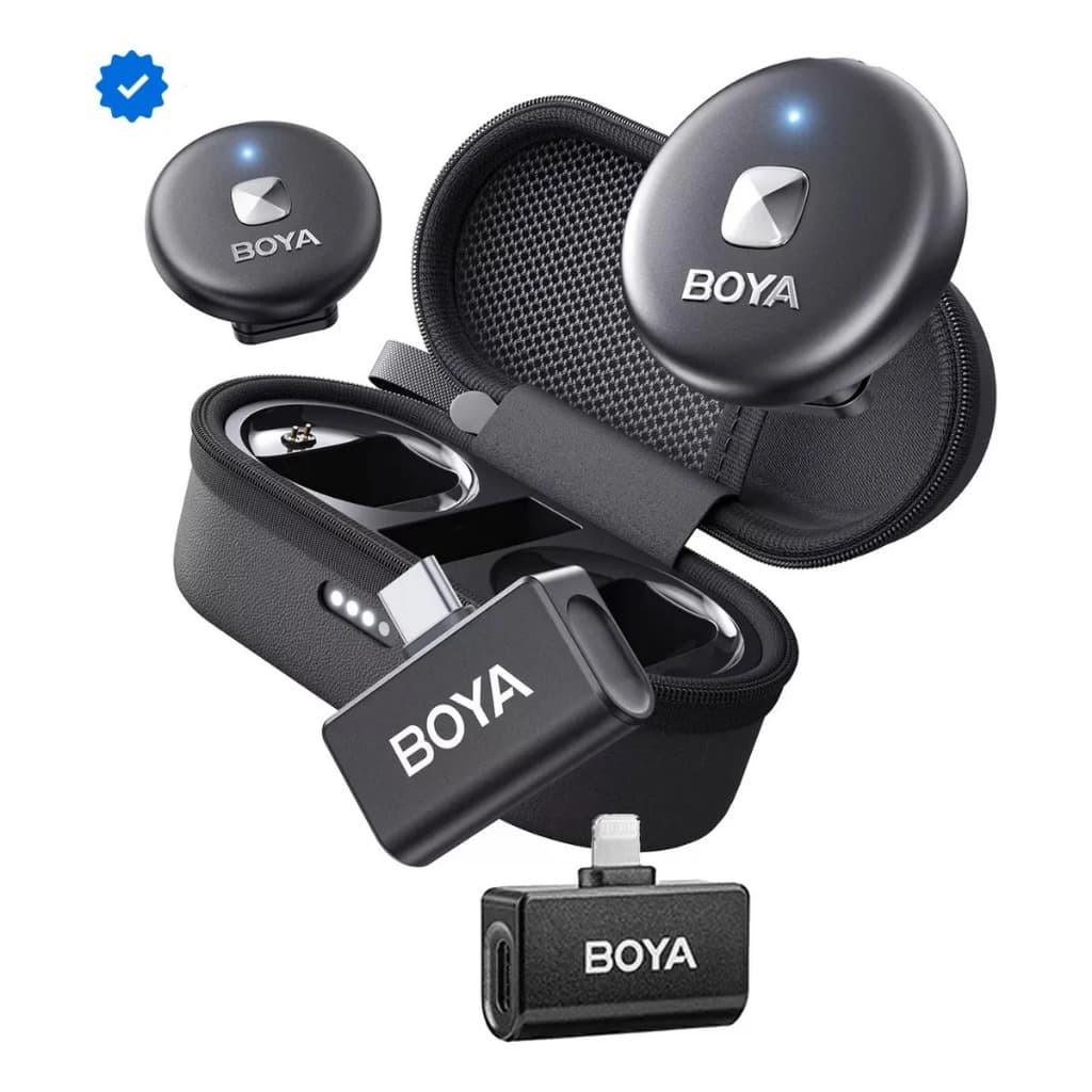 Boya Omic-2IN1  2.4G Lapela - Microfone condensador para iOS,type c, preto