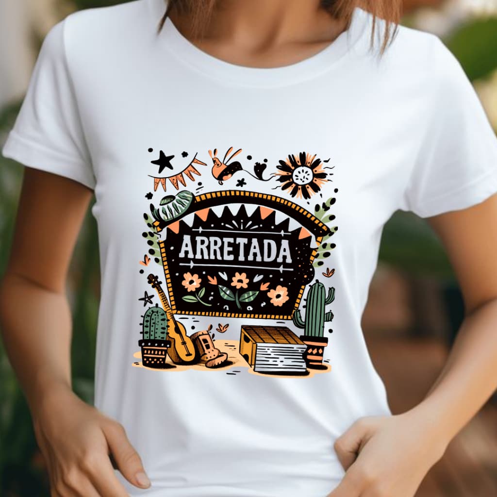 Camiseta Feminina Frase Nordestina Arretada T-shirt Casual Sertão Baby Look