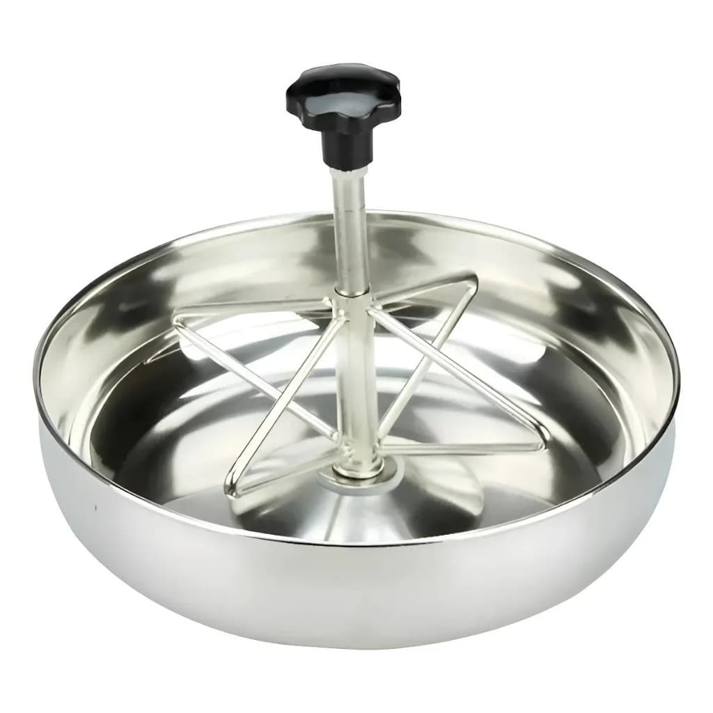 Comedouro P/ Leitões Em Aço Inox Pequeno - 4 Divisórias