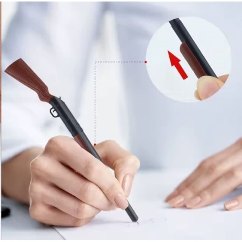 Caneta Pistola Escrita Suave Design Exclusivo Caneta Esferográfica Criativa Papelaria Divertida Escritório