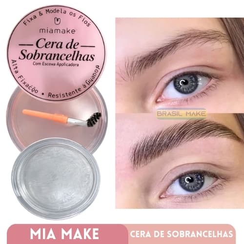 Cera de Sobrancelha Mia Make - Gel não craquela, não gruda Fixa e modela os fios