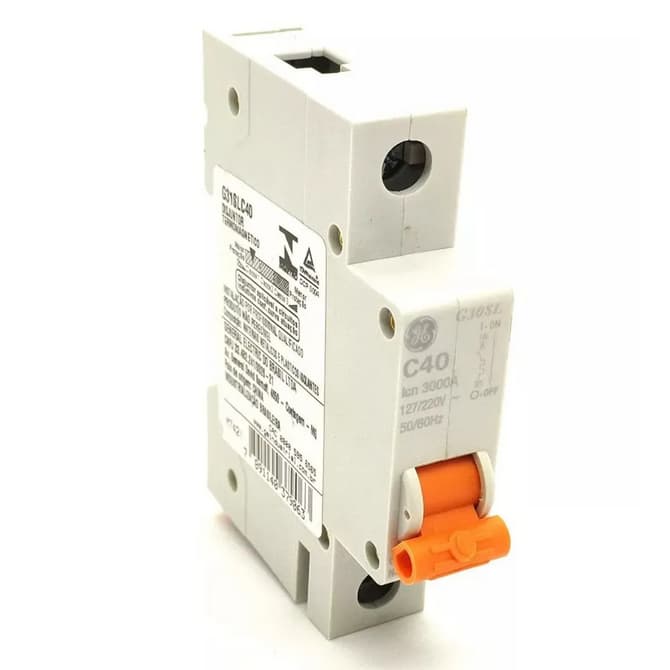 Disjuntor Monofasico Din 1P 40A 220v Curva C 3Ka G31SLC40 GE