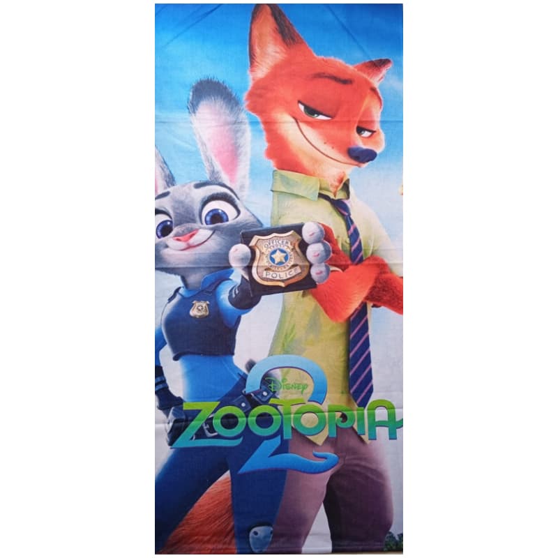 Toalha De Banho Infantil Praia Piscina Personagens Desenho Filme Zootopia 2