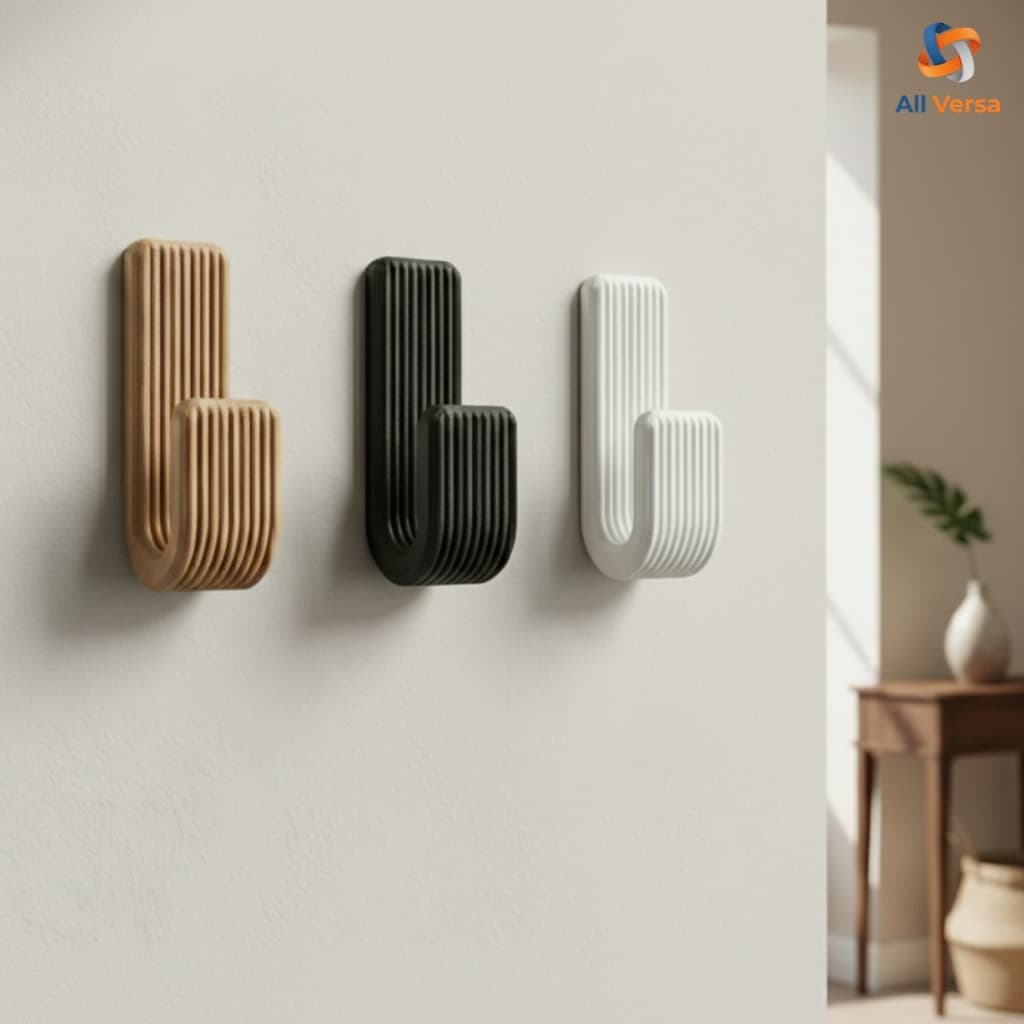 Gancho de Parede Porta Toalha - Autoadesivo Premium Minimalista | Sem Furar - PLA