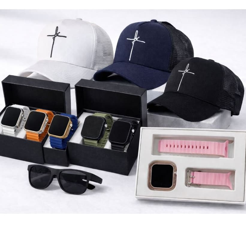 Kit Masculino Bone Fé + relogio digital premium prova dagua + oculos just premium para o natal