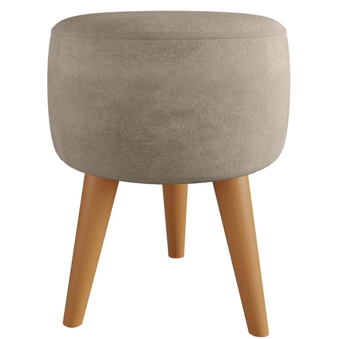 Puff Redondo Pé Palito Banqueta 35x35cm Reforçada - Várias Cores
