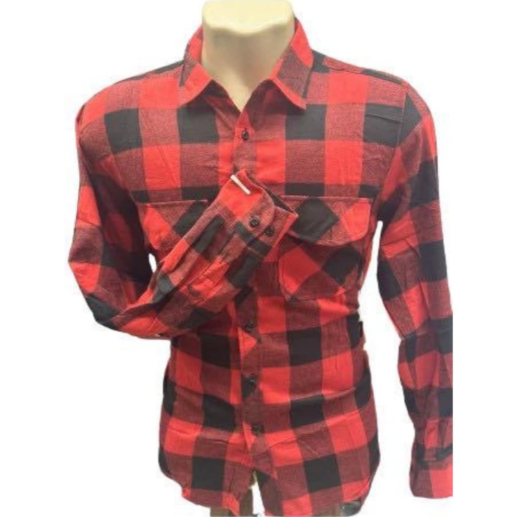 Camisa xadrez flanela  masculina casual slim fit manga comprida com bolsos Importada