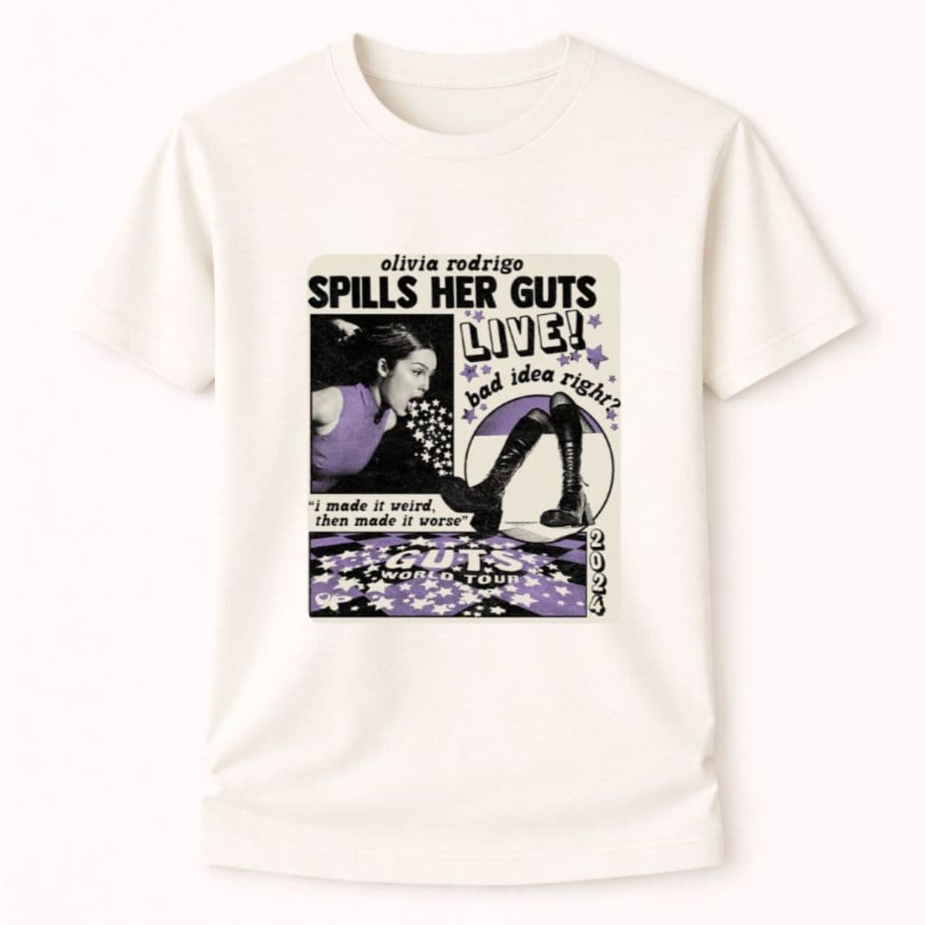 Camiseta Olivia Rodrigo Blusa 100% Algodão Camisa Evento Lollapalooza T-Shirt
