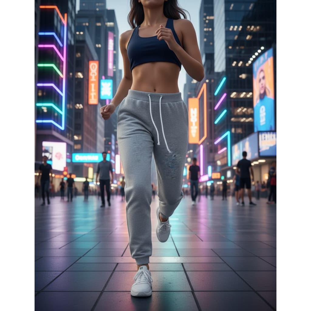 Calça Moletom Jogger Feminina Cós Alto