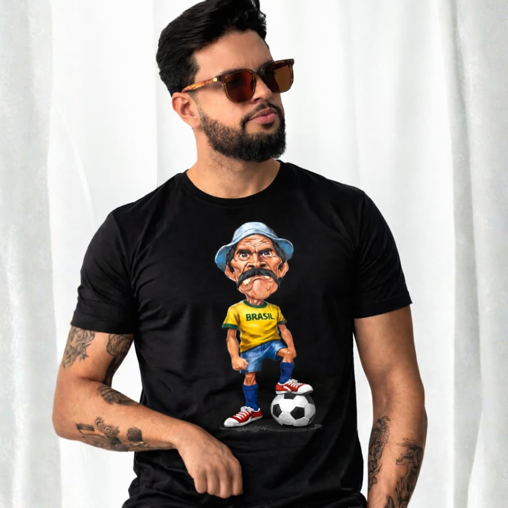 Camiseta Masculina Blusa Brasil Unissex - Tecido Dry Fit Leve e Confortável