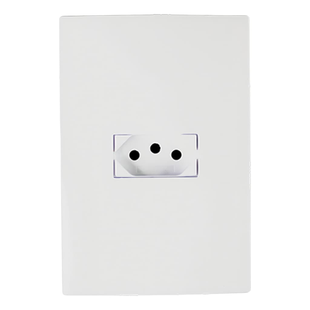 conjunto 4x2 Com 1 Tomada 10a Bivolt Completa I9 Ilumi - Branco