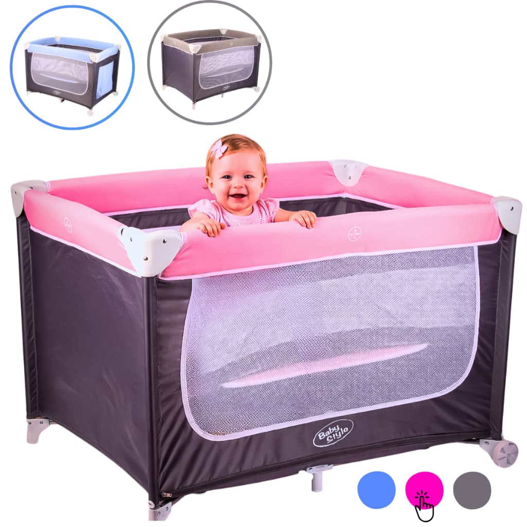 Berço Portátil Com Colchão Confort Bebê Cercado Chiqueirinho de Luxo Baby Style