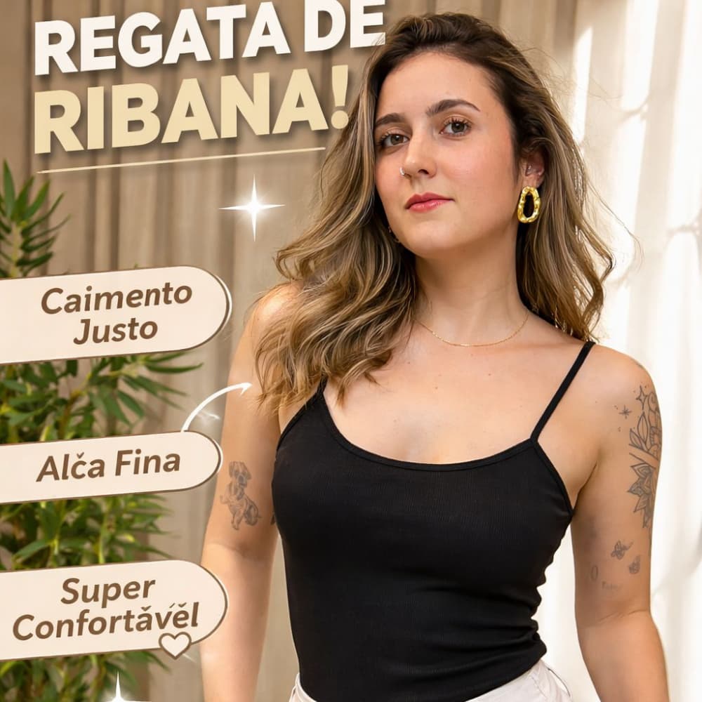 Blusinha Feminina Ribana Canelada Alcinha Básica Moda Verão de algodão