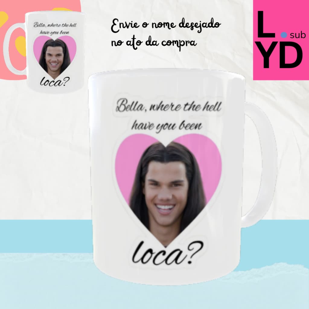 Caneca Porcelana Crepúsculo Xícara Porcelana Jacob Meme Caneca Personalizada Crepúsculo Meme