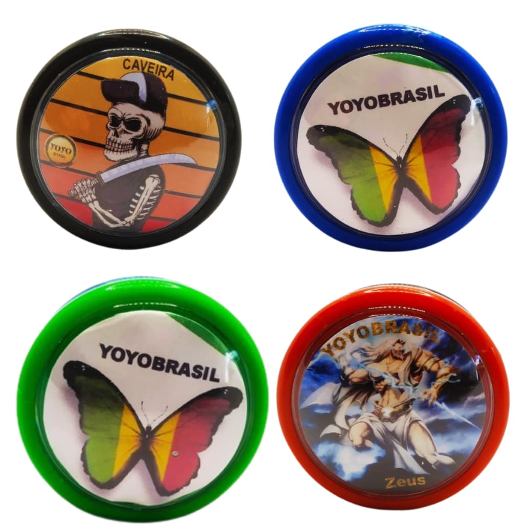 Yoyo Profissional Design Personalizado Borboleta Caveira Zeus Eixo Fixo +  3 Cordas Extras