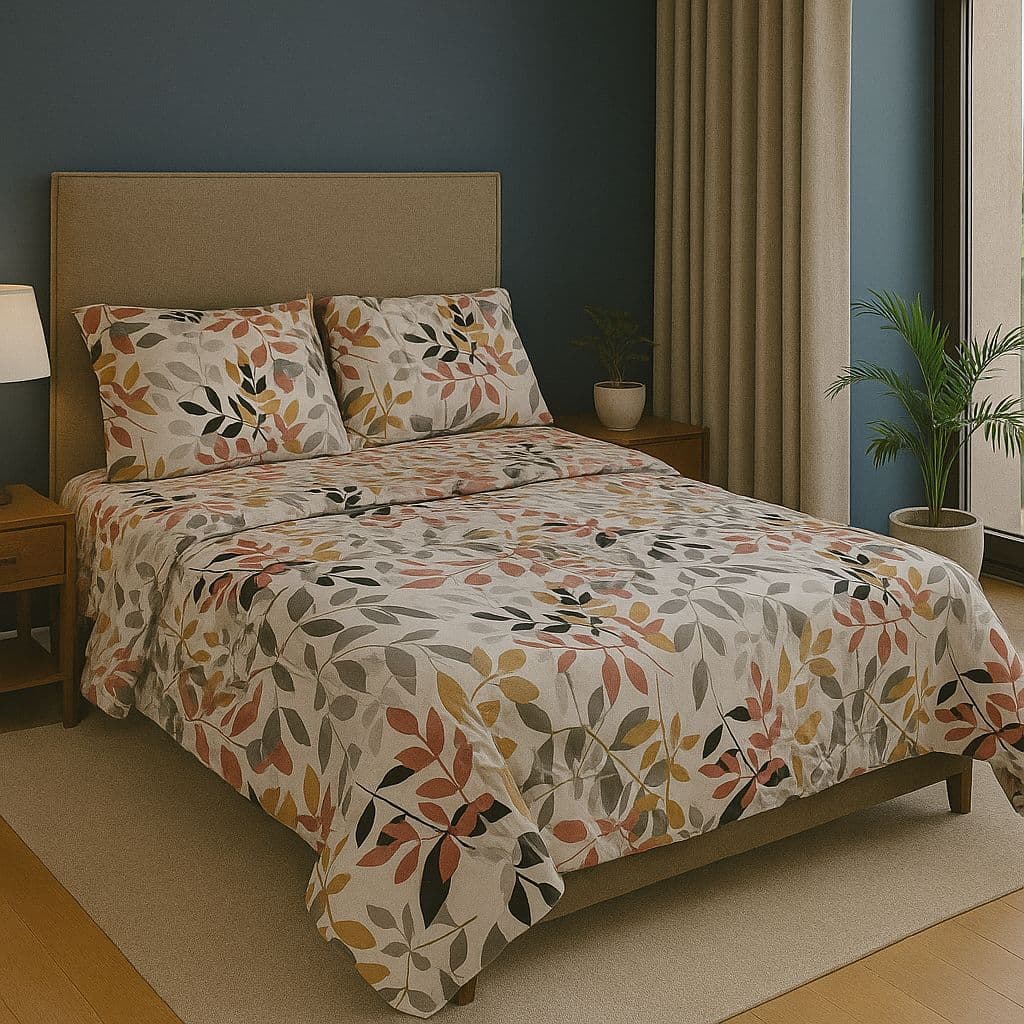 Jogo de Cama Lençol Com Elastico e Fronhas Casal Padrão