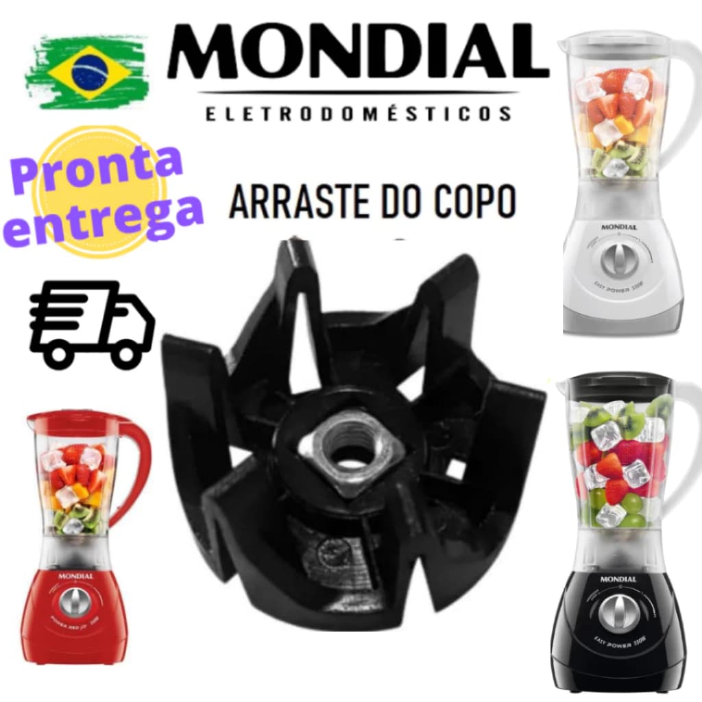 Arraste Do Copo do Liquidificador Mondial Power Black (com porca)