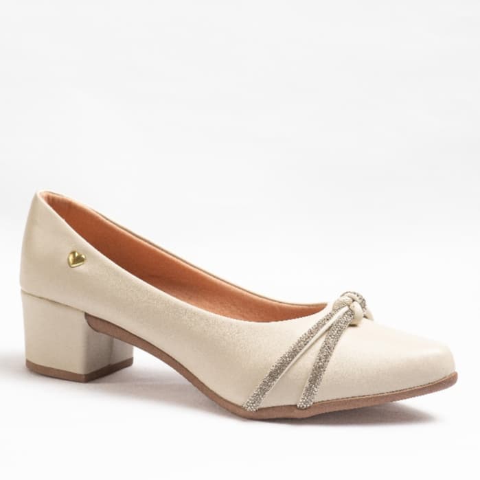 Scarpin Azzav Feminino Salto Bloco Baixo Conforto Original
