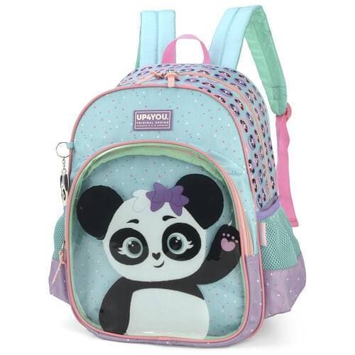 Mochila de Costas Luxcel Up4You Panda Colorido - Único-Verde