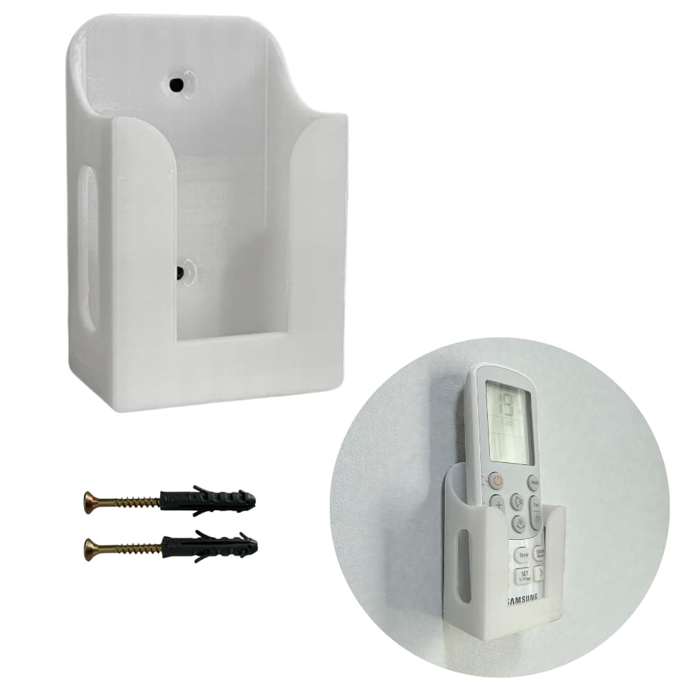 Suporte De Parede para Controle Remoto Ar-Condicionado Branco Organizador