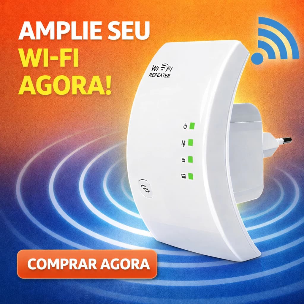 Repetidor WiFi 300Mbps Bivolt com WPS Amplificador - SHOPMIX