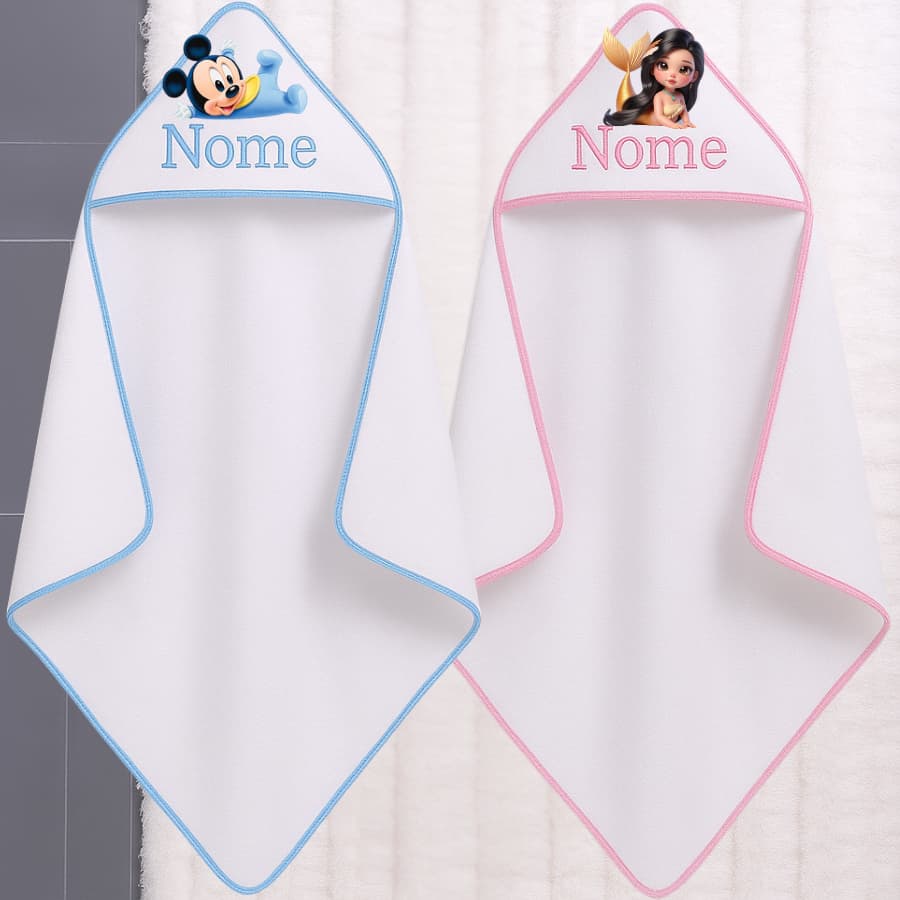TOALHA DE BANHO PERSONALIZADA COM NOME DO BEBE