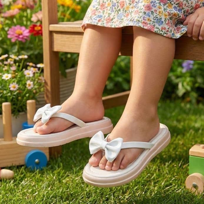Chinelo Laço Rasteira Sandália Infantil Confortável Moda