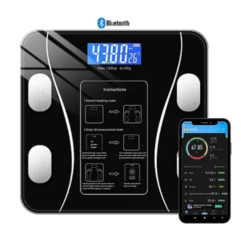 Balança Digital Inteligente com Bioimpedância e App Bluetooth