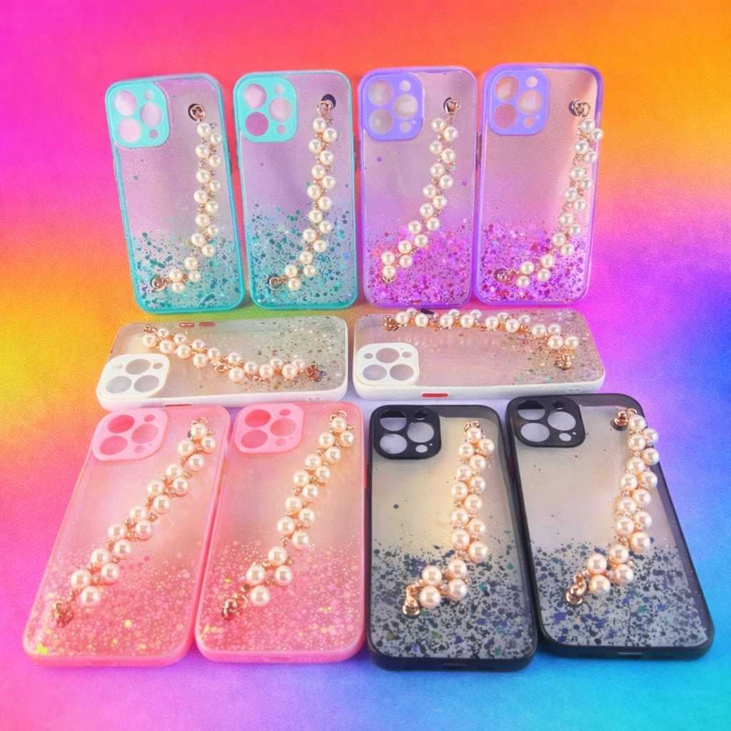 kit 2 capinha  de celular 13 pro max  transparente com glitter proteçao